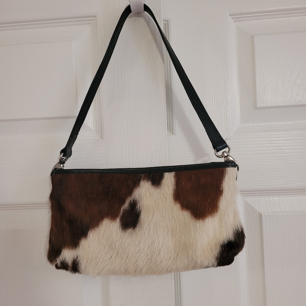 Vintage Paola Del Lungo Cowhide Shoulder Bag